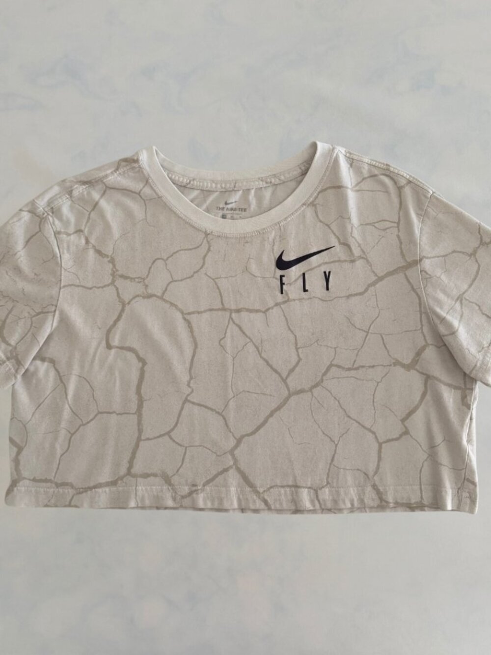Nike 100% Cotton Swoosh Fly Basketball Boxy Cropped Tee